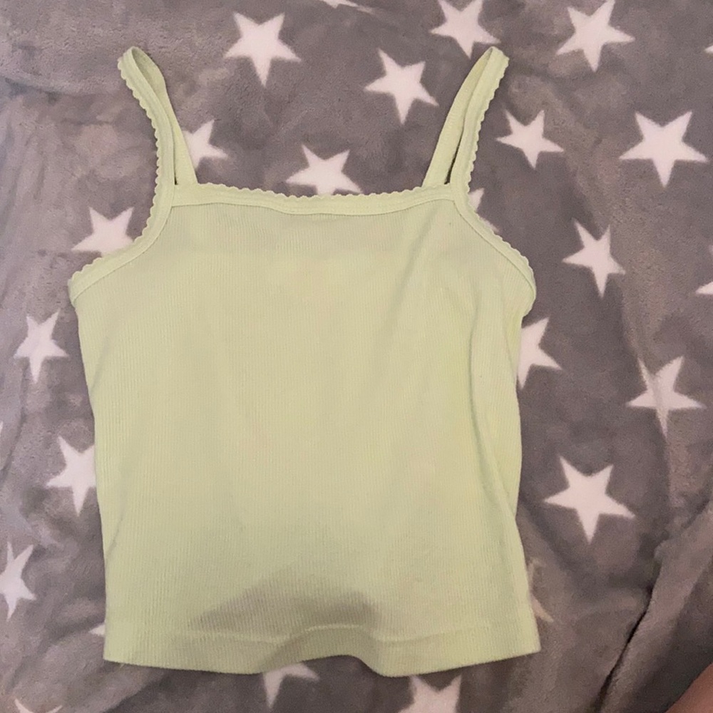 lime green tank top
